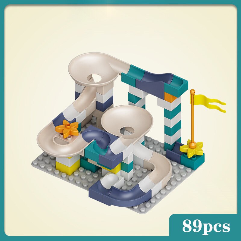 Marble Race Run Big Block Compatible City Building Blocks  Funnel Slide Blocks DIY Big Bricks Constructor Toys for Children Gift
