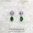 Ear Studs Black Water Drop Europe Magical Jewerly For Women Summer New Graphic Design Vintage Gift In 925 Sterling Silver