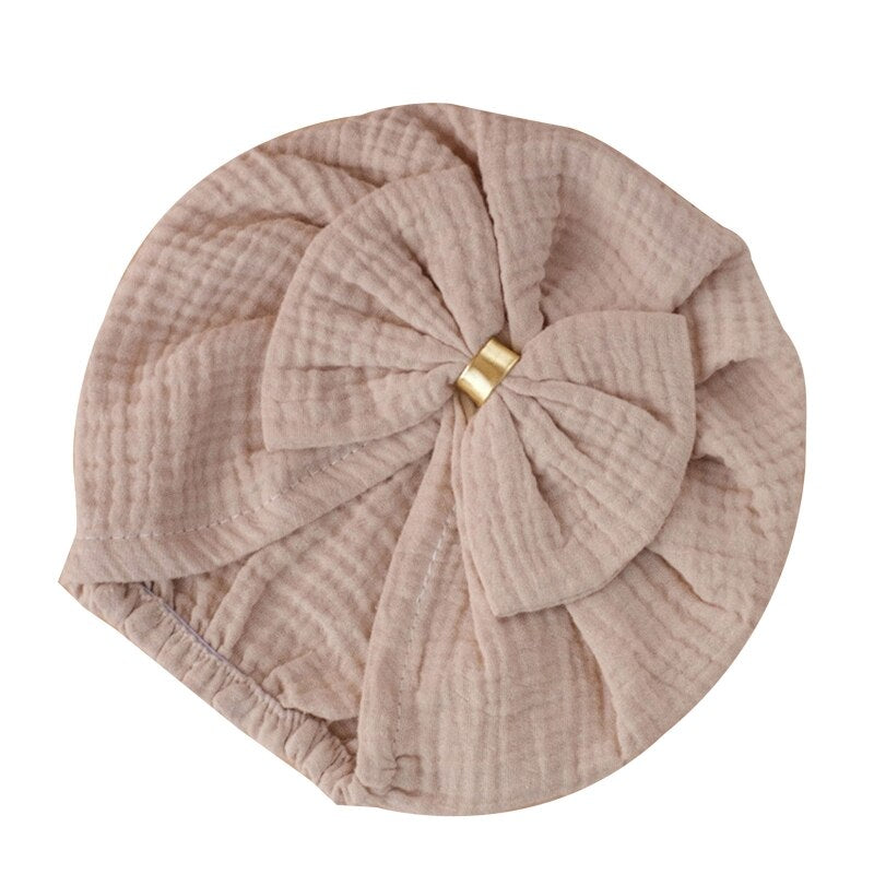 1Pc Newborn Baby Bowknot Hat Indian Bonnet Beanies Warm Hats Hair Accessory for Baby Girls Infants Toddlers Little Kid Props