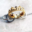 Royal Crown Gold Necklace Link Chain Elegant Fine Jewelry Europe 925 Stering Silver Brand New Romantic Gift For Women