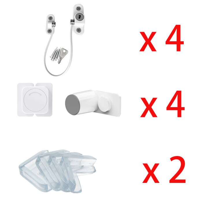 DHDH Baby Security Protection Kit Home Window Limiter Furniture Angle Anti-shock Protections Refrigerators Drawer Lock