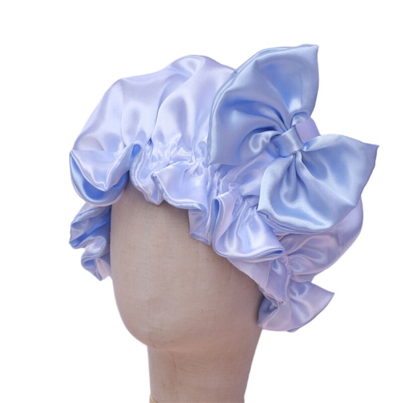 1 Pc Kids Hair Hat Elastic Blossom Bowknot  Baby Sleeping Hair Accessory for Toddler Child Baby Face Washing Shower Supplies