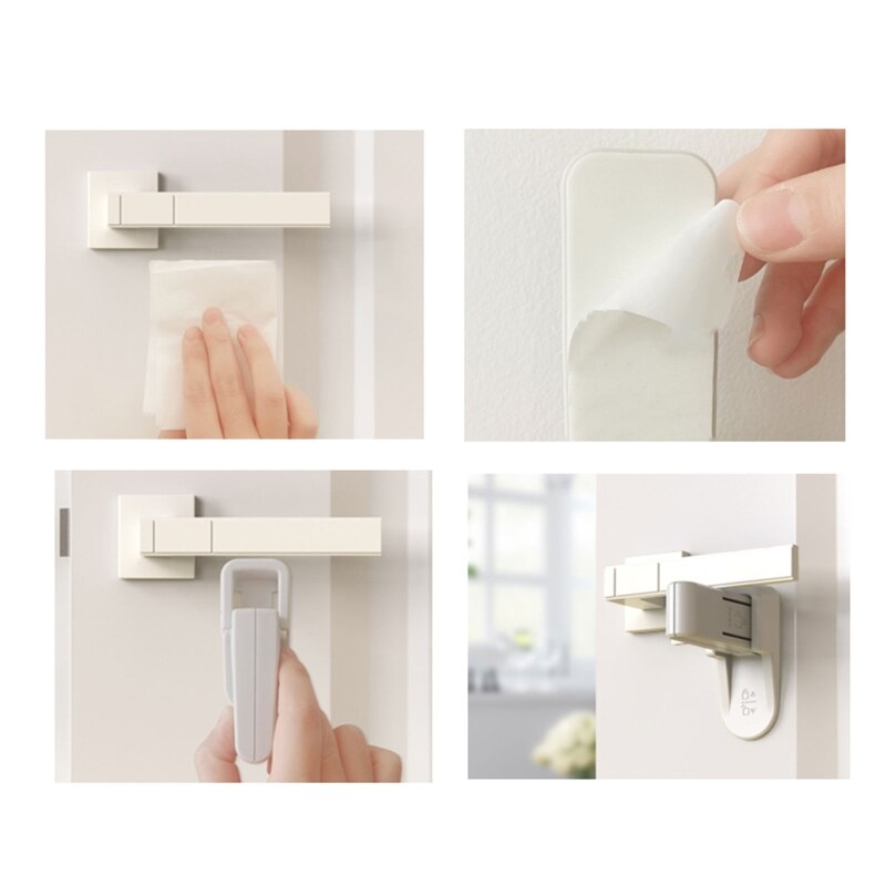 1 Pc Universal Door Lever Lock Baby Proofing Door Handle Lock Safety Anti-open Door Knob Protection Lock