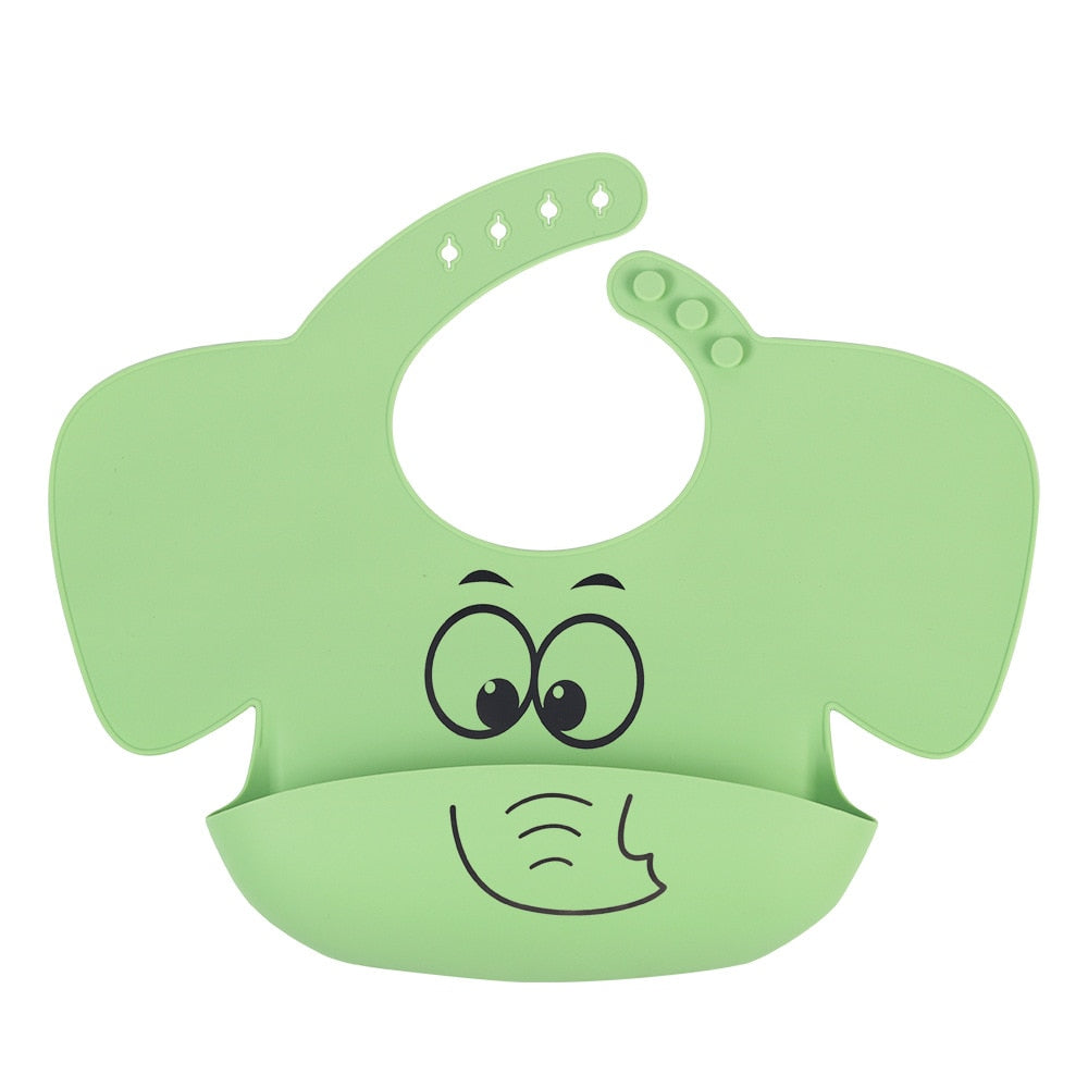 3/6/8 PCS Baby Soft Silicone Sucker Plate Elephant Printed Bibs Non-slip Tableware Bowl Children&#39;s Feeding Dishes Sets BPA Free