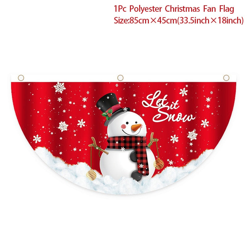 Merry Christmas Porch Door Banner Hanging Ornament Christmas Decoration For Home Xmas Navidad 2022 Happy New Year 2023