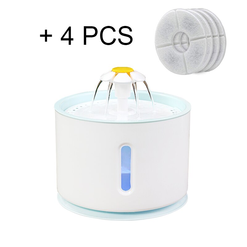 Cat Water Fountain Automatic Pet Dog Drinking Active Carbon Filter Electric Dispenser Bowl LED Drink Cats Drinker USB Powered