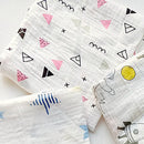 hibobi Baby Blanket Soft Thin Cotton Stars Print Bath Towel Wrap Cover Solid Color Bedding for Infant Newborn Boys Girls Unisex