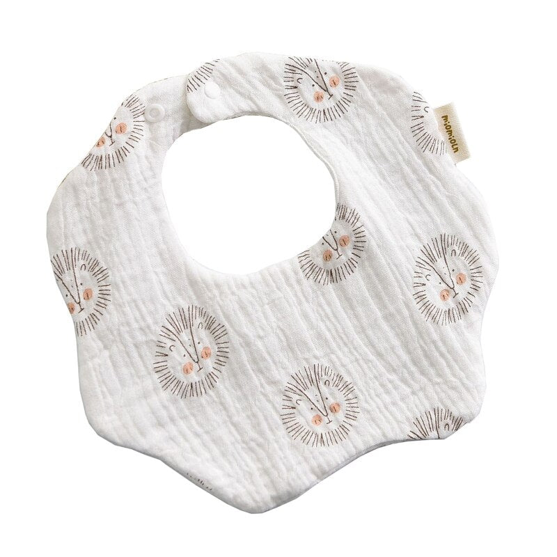 Petal Baby Bib 360 Degree Rotation 6 Layers Gauze Muslin Saliva Towel for Infant Toddler Kids Boys Girls Chewable Drool Burp