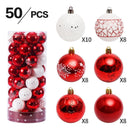 50Pcs 6cm Mixed Christmas Balls Xmas Tree DIY Ornament Pendant Christmas Decoration for Home Noel Navidad Natal New Year Gifts