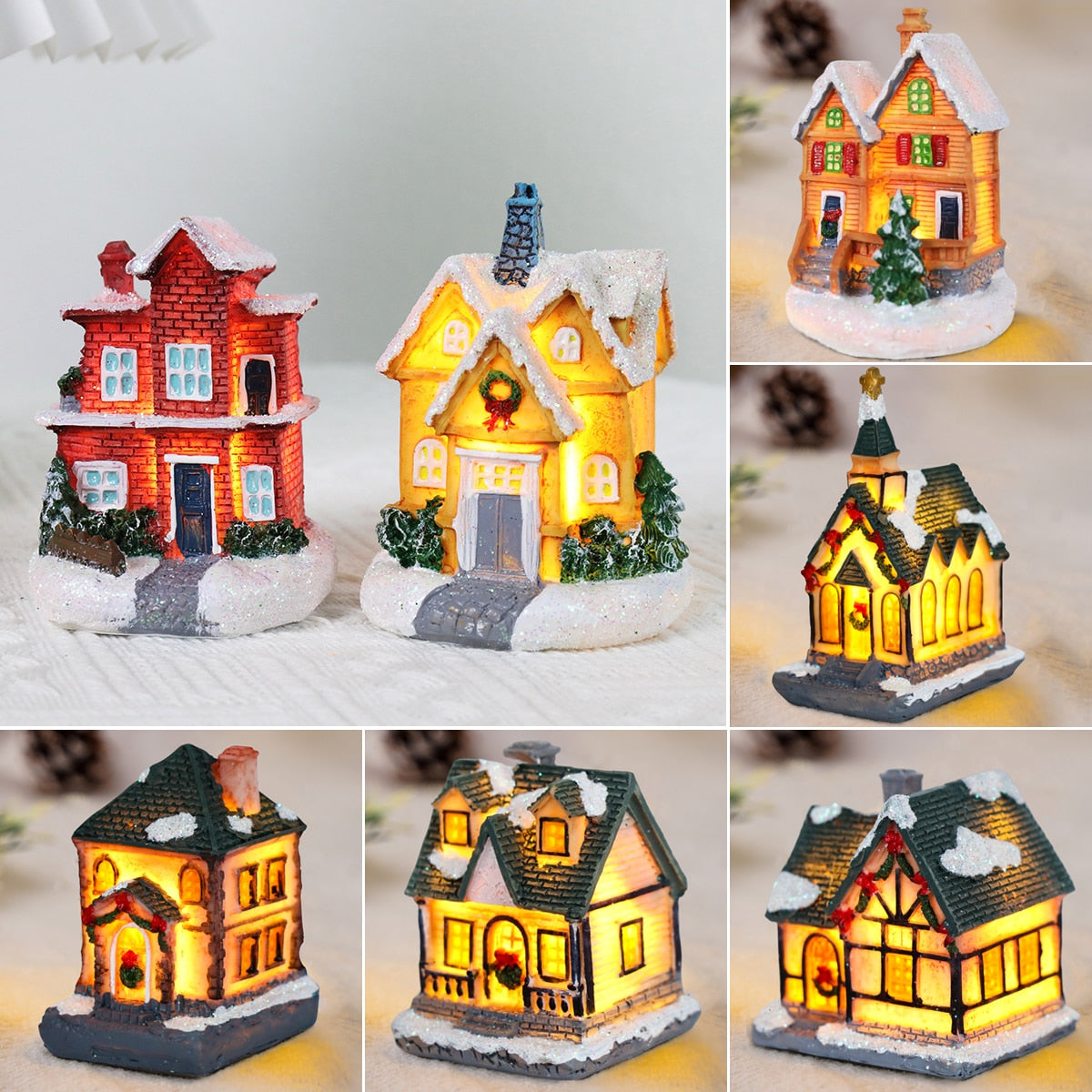Christmas Resin Decoration Merry Christsmas Decorations For Home 2022 Xmas Ornaments Gifts Navidad Natal Happy New Year 2023