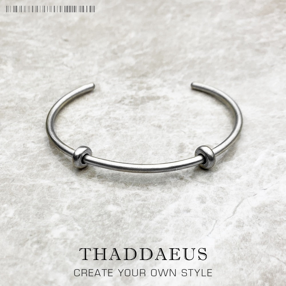 Bracelet Bangles Bead &amp; Charm Carrier Fashion Karma Jewelry Gift For Women Men Brand New Good In 925 Sterling Silver