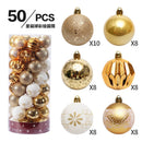 50Pcs 6cm Mixed Christmas Balls Xmas Tree DIY Ornament Pendant Christmas Decoration for Home Noel Navidad Natal New Year Gifts