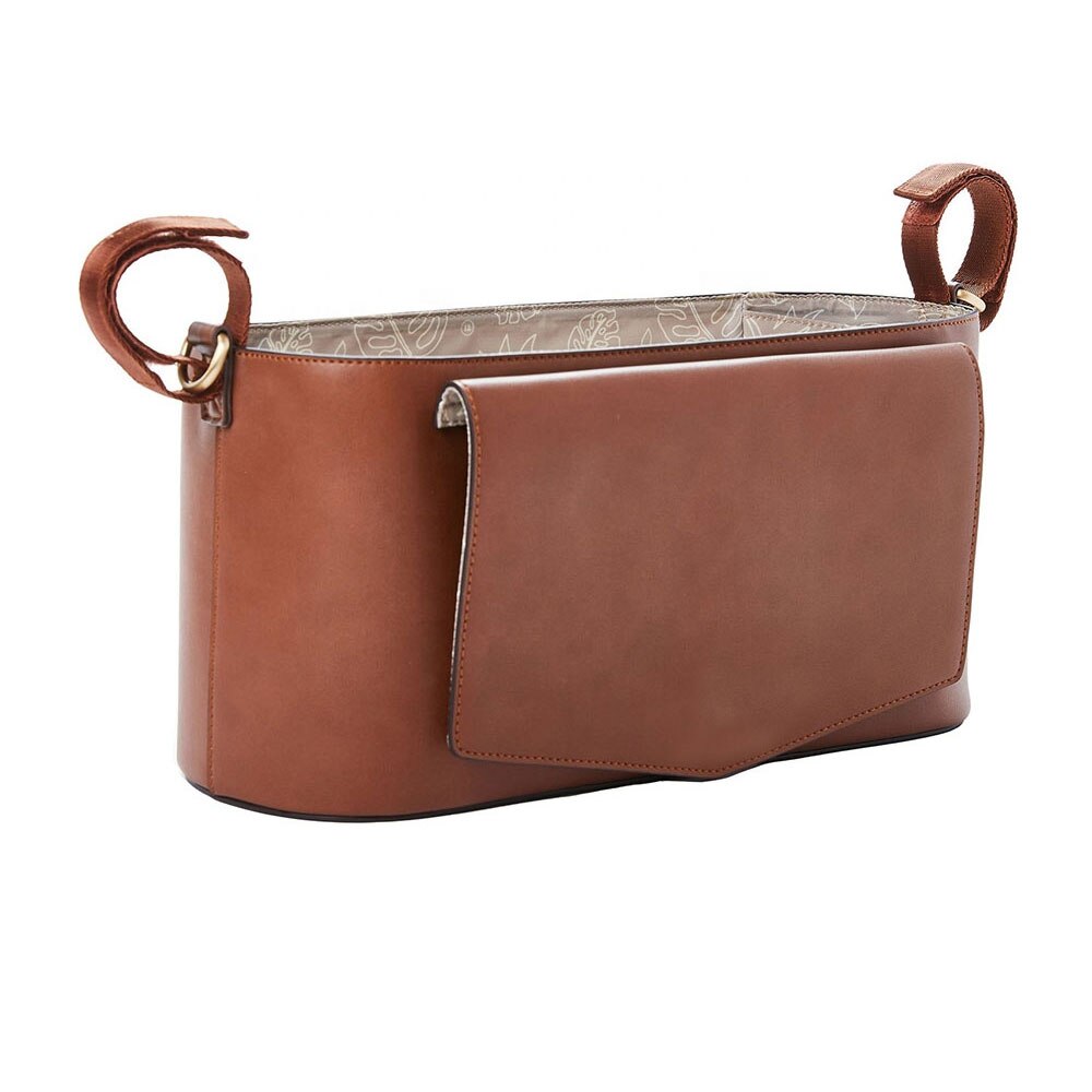 PU Leather Pram Stroller Organizer Bag Diaper Bags Nursing Stroller Bag Stroller Accessories Stroller Cup Holder Cover
