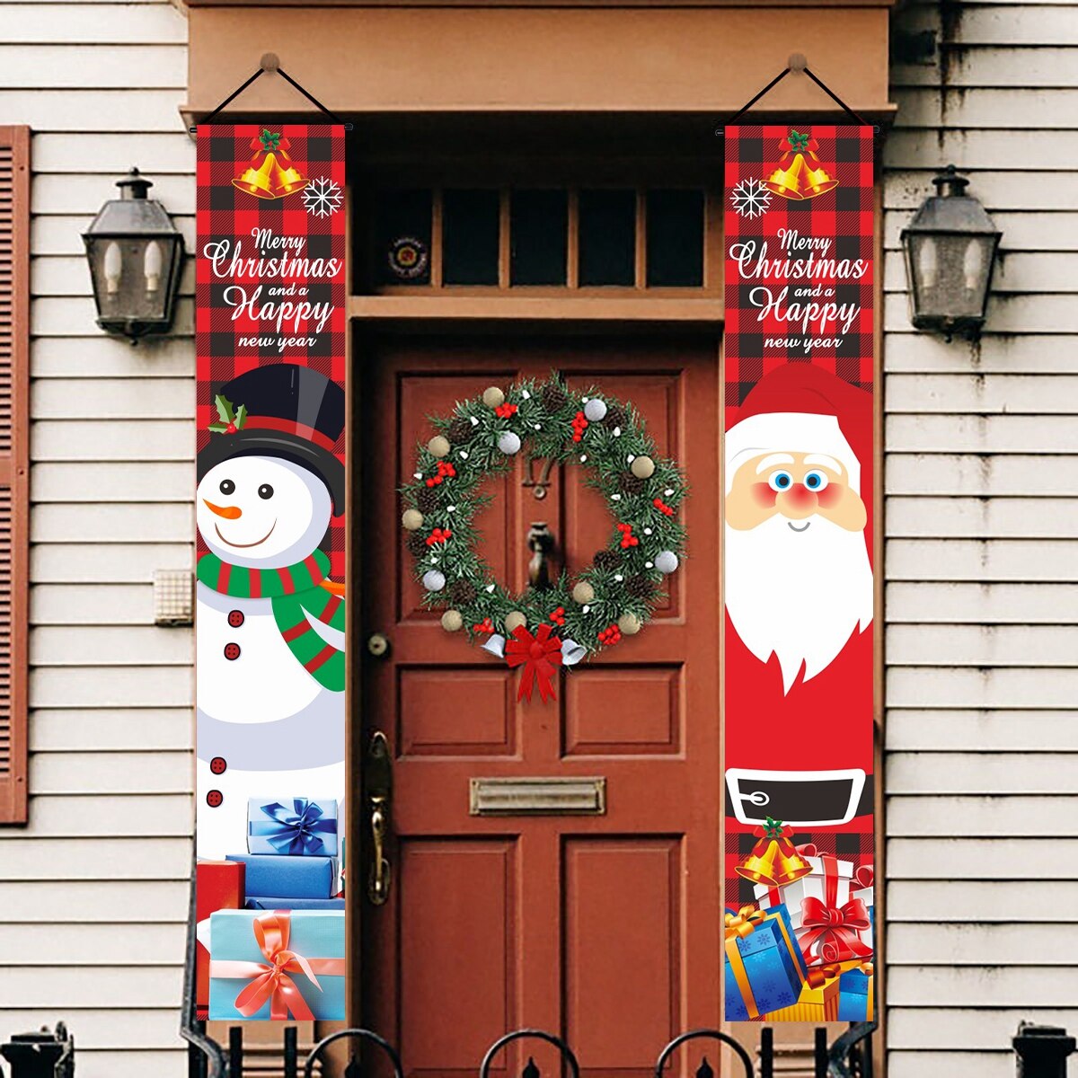 Christmas Door Banner Merry Christmas Decor for Home Hanging 2022 Xmas Ornaments Navidad Natal Nole Happy New Year Gift 2022 - anconmall