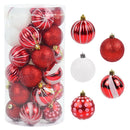 30Pcs 6cm Christmas Tree Balls Ornament Red White Hanging Pendant Christmas Decorations For Home 2022 Navidad New Year 2023 Gift