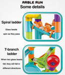 45-142PCS DIY Track Blocks Construction Marble Run Race Track Building Blocks Kids 3D Maze Toys Children Christmas Gift