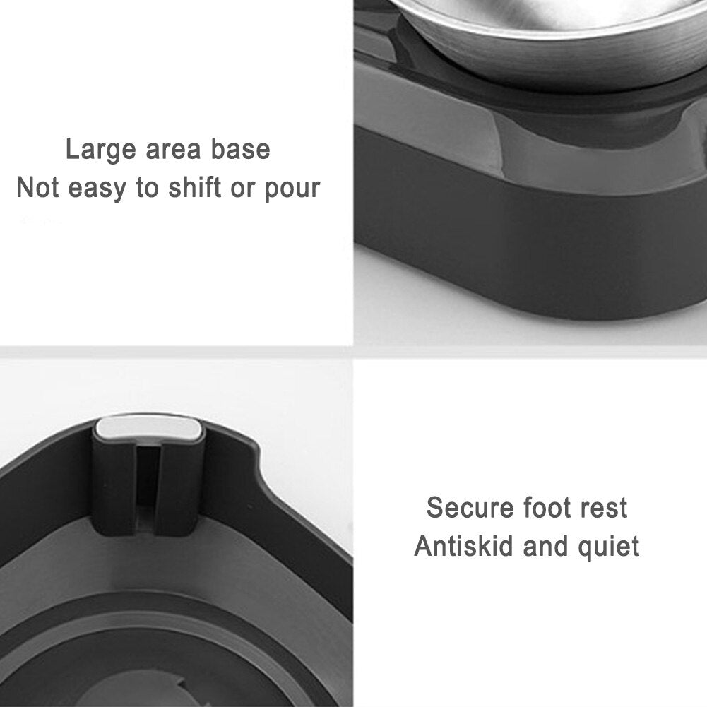 Stainless Steel Cat Feeder Bowl Dog Food Water Bowls with Stand Metal Easy to Clean Cats Dogs Double Single Pet Feeding Feeders