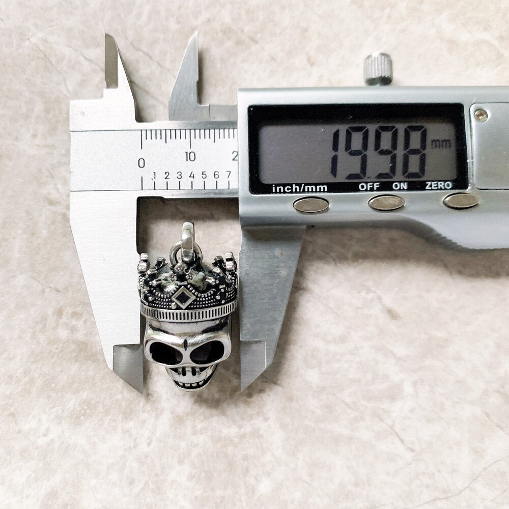 Pendant Skull Crown New Vintage 925 Sterling Silver Fashion Jewelry Europe Style Accessories Gift For Woman & Men