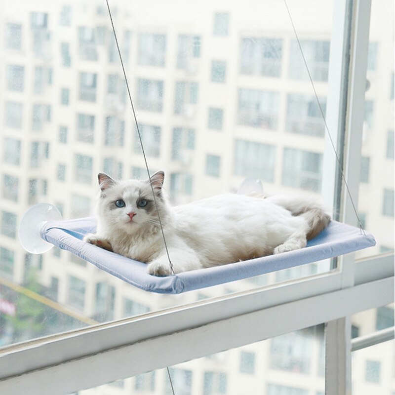Cat Hammock Cats Window Perch Cat Bed Bearing 20kg Window Mounted Hommock Pet Suction Hanging Sill Sleeping Shelf Bag Beds Seat