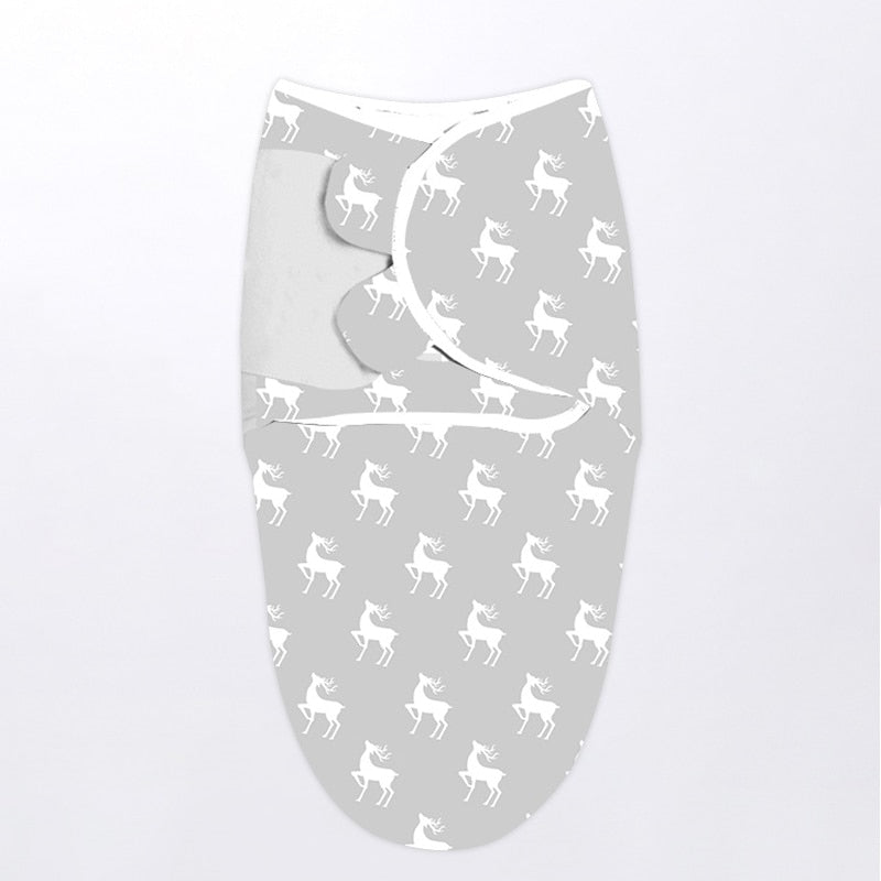 hibobi Cotton Soft Baby Swaddle Clouds & Stars Cute Printed Front Bukle Design Sleeping Bags for Newborn Infant Wrap Blanket