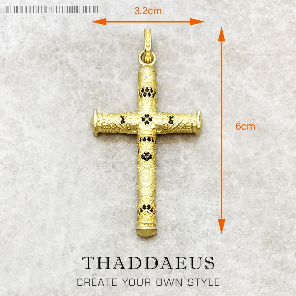 Pendant Majestic Cross & Crown Jewelry Europe 925 Sterling Silver Symbolism Promises Shield And Certaint Gift For Woman Men