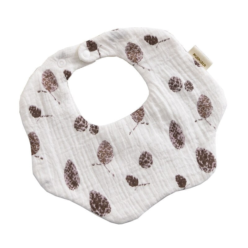 Petal Baby Bib 360 Degree Rotation 6 Layers Gauze Muslin Saliva Towel for Infant Toddler Kids Boys Girls Chewable Drool Burp