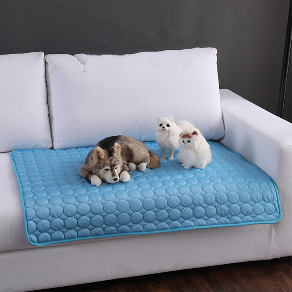 Dog Mat Cooling Summer Pad Mat For Dogs Cat Blanket Sofa Breathable Pet Dog Bed Summer Washable For Small Medium Large Dogs Cat - anconmall