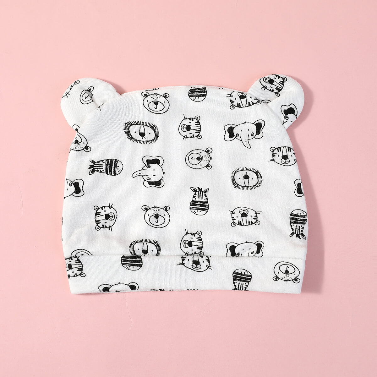 hibobi Cartoon Print Cotton Baby Blanket with Hat