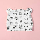 hibobi Cartoon Print Cotton Baby Blanket with Hat