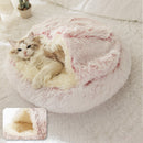 Pet Dog Cat Bed Round Plush Cats Warm Beds House Soft Sleeping Sofa Long Plushed for Small Medium Dogs Nest Cave Cushion Mats