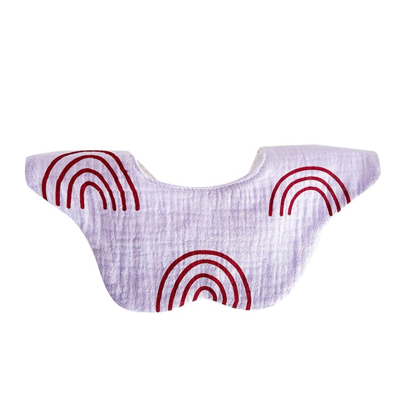 Cartoon Printed Baby Bib Round Petal Saliva Towel Comfortabel Cotton Breathable Apron Newborn 360 Degree Rotation Bandanas Burp