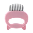 Pet Grooming Comb with Elastic Soft Needles Suitable for Short-Haired Cats, Cat Face Shaped Deshedding Massage Hair Removal Comb - anconmall