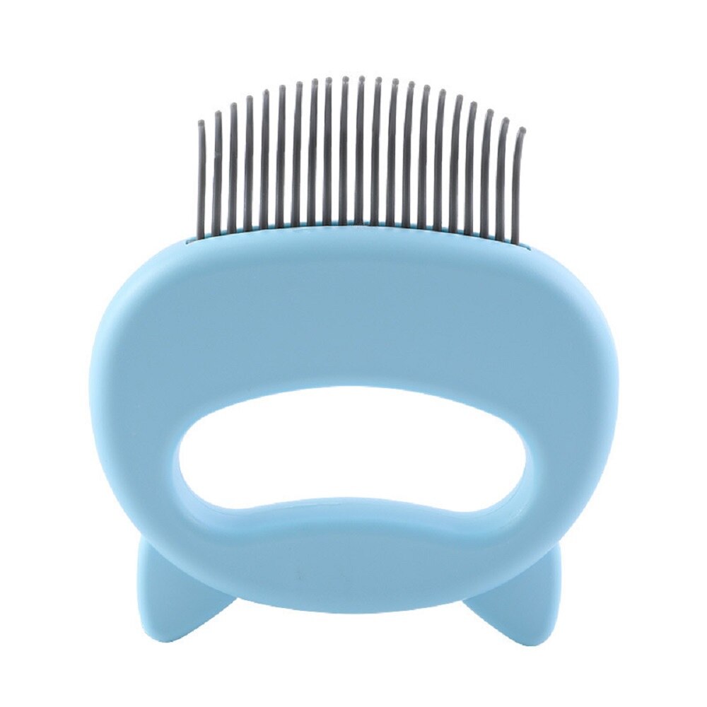 Pet Grooming Comb with Elastic Soft Needles Suitable for Short-Haired Cats, Cat Face Shaped Deshedding Massage Hair Removal Comb - anconmall