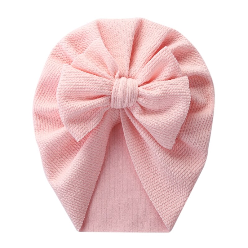Baby Hat Cute Bows Knot Beanie Floral Bowknot Headwrap Newborn Soft Cotton Solid Color Bonnet Infants Kids Headwear Gifts