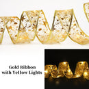 Christmas Decoration LED Ribbon Lights Christmas Tree Ornaments DIY Lace Bows String Light Navidad Home Decoration New Year 2023