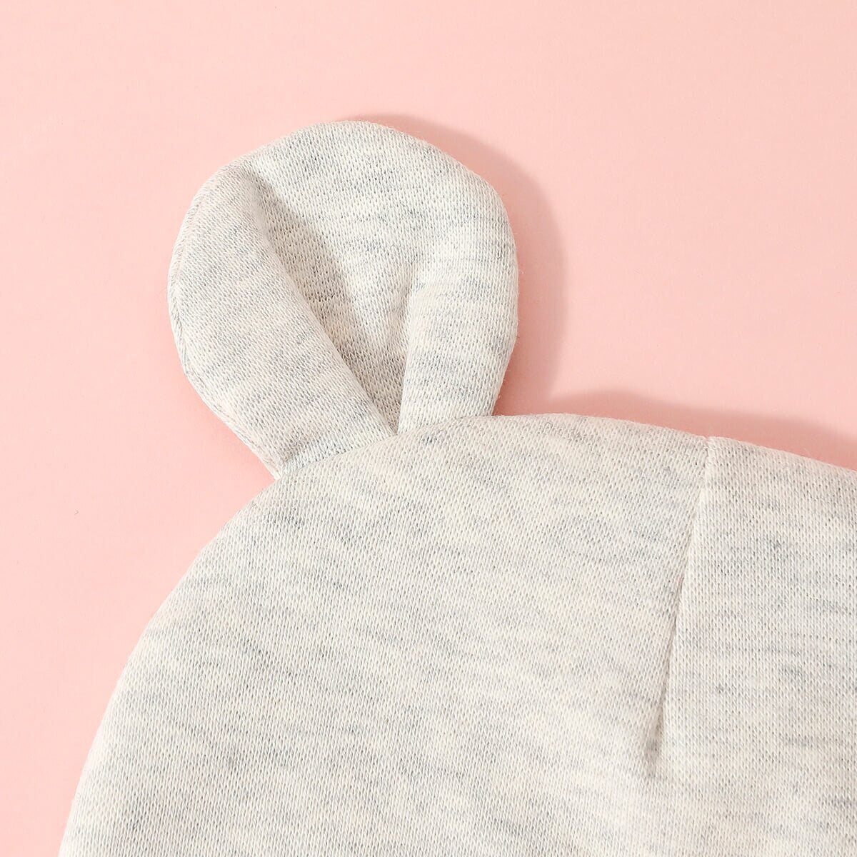 hibobi Newborn Solid Color Wrapped Blanket With Bear Ear Hat 2pcs