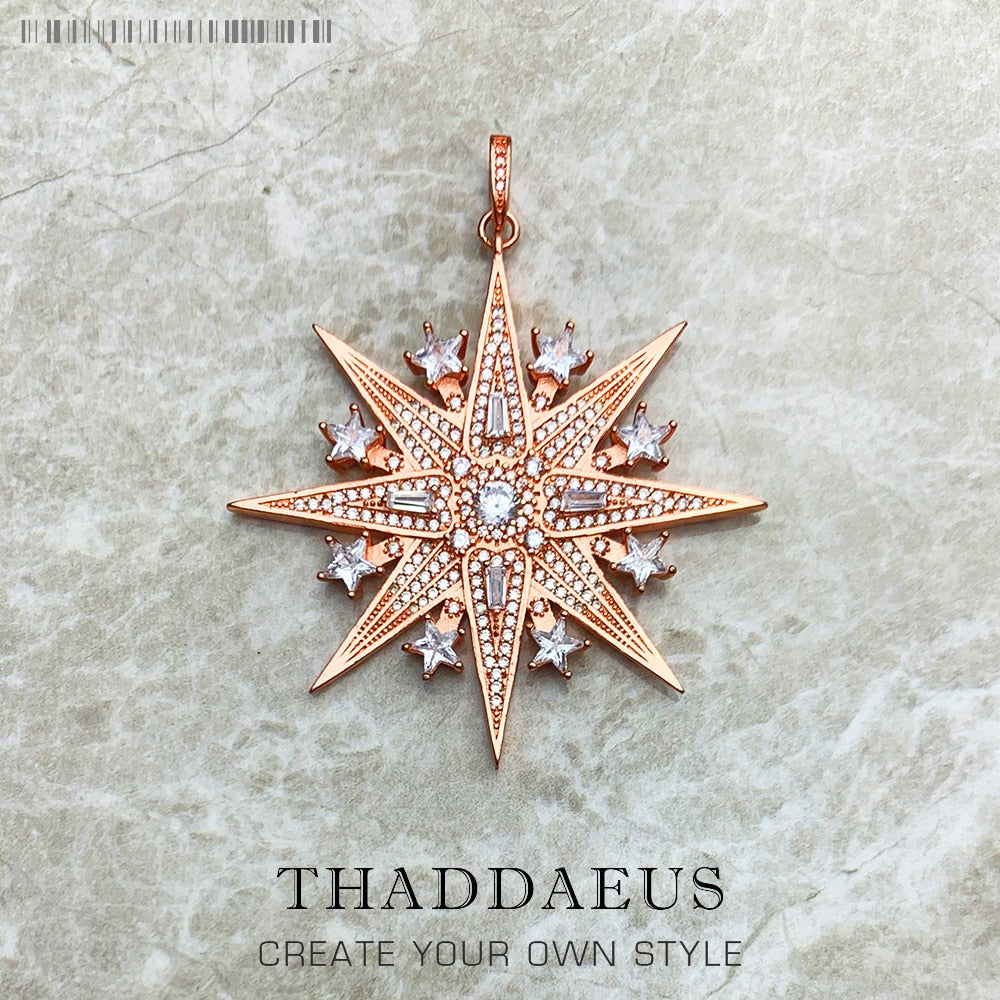 Pendant Lucky Magic Star Rose Gold Spring New Jewelry Romantic 925 Sterling Silver Magical Gift For Women