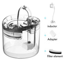 Dog Water Fountain with Faucet 1.8L Automatic Cat Water Dispenser Transparent Drinker Pet Drinking Feeder Bowl with Filters