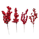 5Pcs Artificial Red Christmas Berries Pine Cone Branches For Christmas Home DIY Wreath Decorations Xmas Tree Ornaments Noel 2023