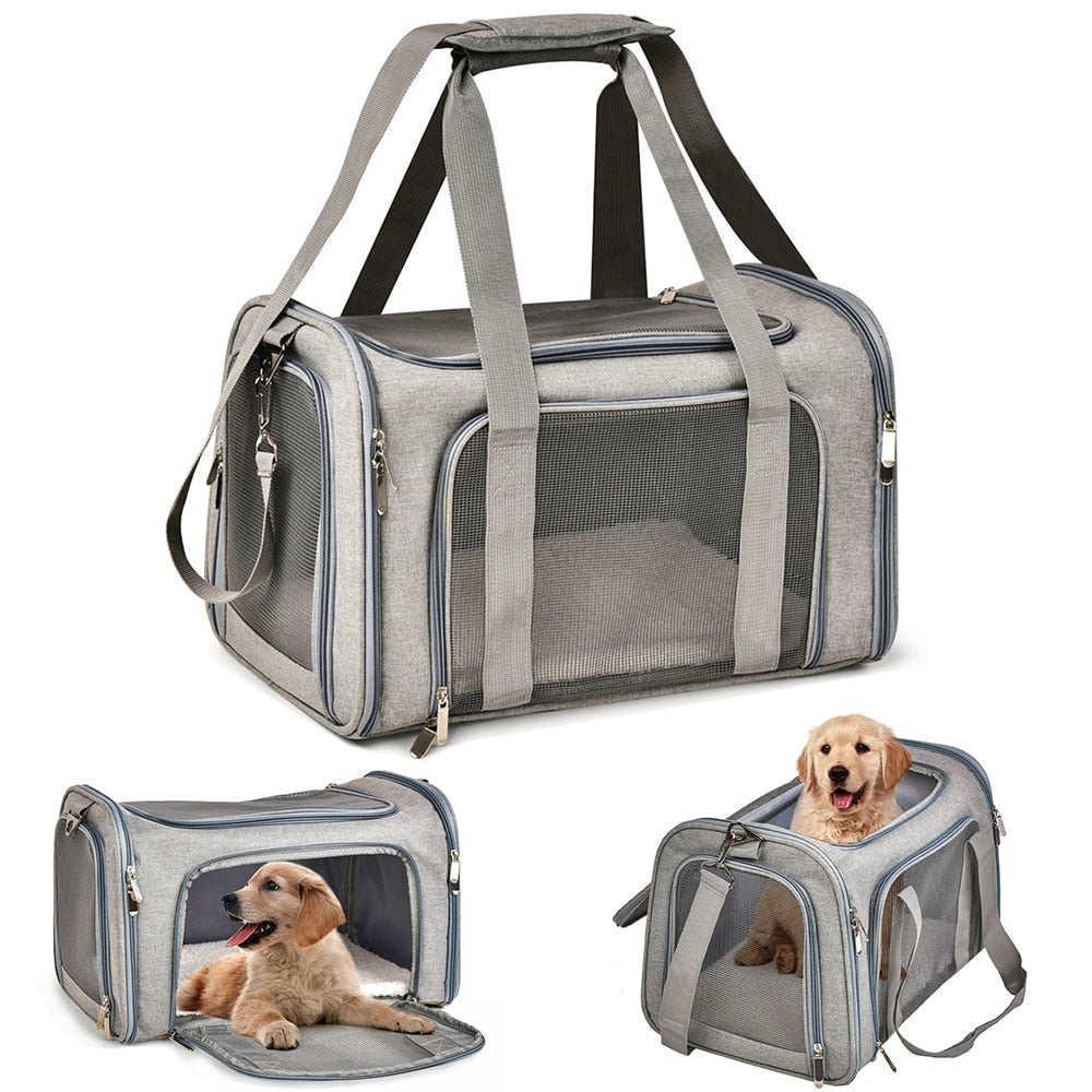 Dog Carrier Bag Soft Side Dog Backpack Cat Pet Carriers Dog Travel Bags Airline Approved Transport For Small Dogs Cats Outgoing - anconmall