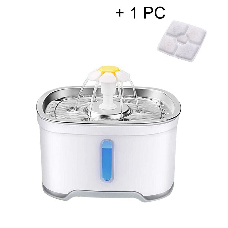2.5L LED Electric Dog Pet Mute Drinker Feeder Automatic Pet Cat Water Fountain Bowl Pet Fountain Drinking Water Dispenser Upgrad