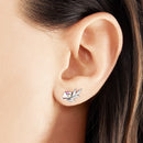 Nature&#39;s Beauty Flower Ear Studs,Europe Fine Jewerly For Women,2022 Spring Bohemia Gift In 925 Sterling Silver