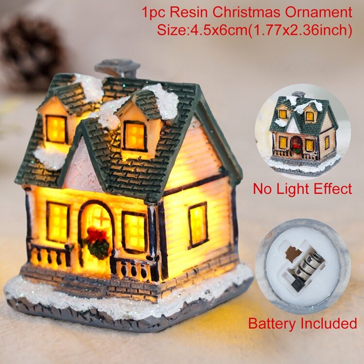 Christmas Resin Decoration Merry Christsmas Decorations For Home 2022 Xmas Ornaments Gifts Navidad Natal Happy New Year 2023