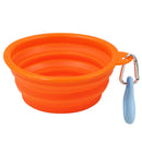 Pet Dog Cat Feeding Water Folding Dog Pet Folding Silicone Bowl Outdoor Travel Portable Puppy Food Container Feeder Dish Bowl - anconmall