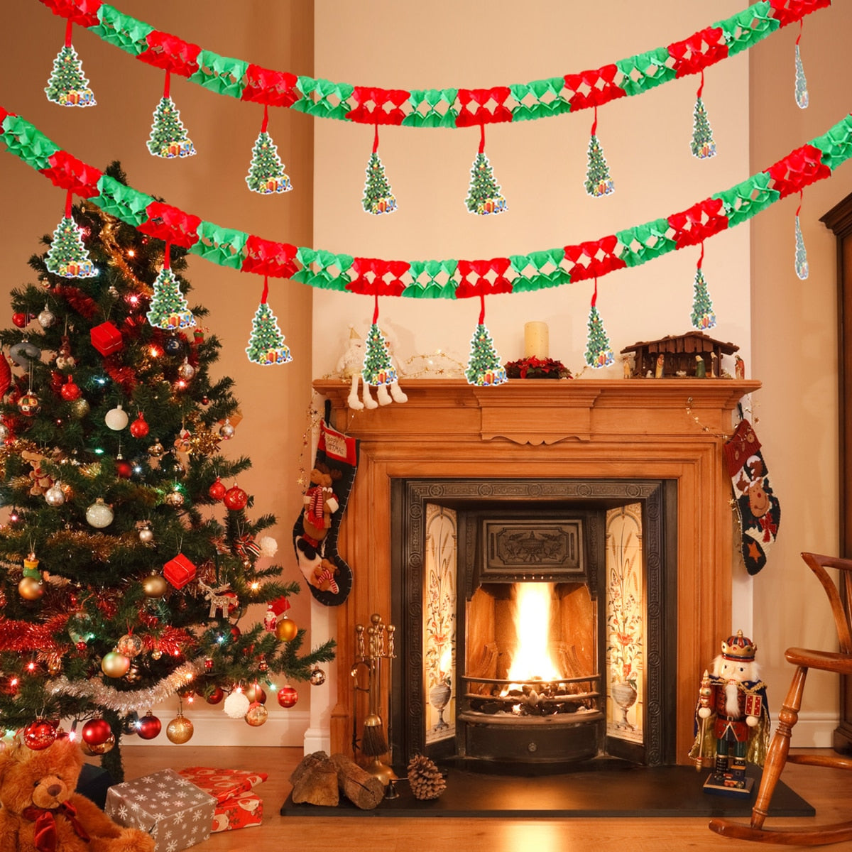 Christmas Santa Claus Banner Merry Christmas Decor For Home 2022 Xmas Drop Ornaments Holiday Party Navidad Kerst New Year 2023