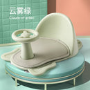 Baby Bath Seat Can Sit, Lie Down, Newborn Non-slip Round Bathtub Seat with Non-Slip Soft Mat Universal Safety Support Bath Chair