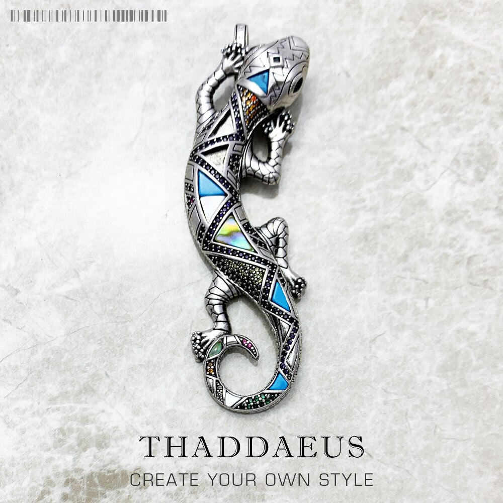 Pendant Lizzard,Spring Fine Jewelry Bijoux 925 Sterling Silver Turquoise Americans Gift For Woman Men