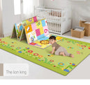 Baby Play Mat Foldable Children Carpet Double-Sided Cartoon Pattern Kids Room Carpet Educational Activity Surface Easy to Carry