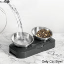 Stainless Steel Cat Feeder Bowl Dog Food Water Bowls with Stand Metal Easy to Clean Cats Dogs Double Single Pet Feeding Feeders