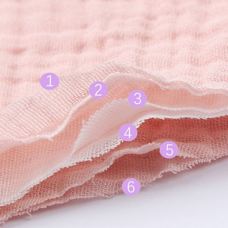 Baby Infants Washcloth Face Towel Baby Muslin Burp Cloth Solid Color Absorbent Saliva Towel Soft Cotton Crepe Feeding Bibs for